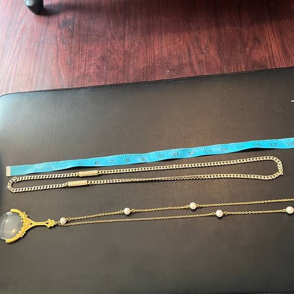 Elegant gold chains - one with magnifier- vintage- $75 for both or $40 each - Picture 5 of 6